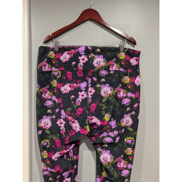Old Navy Active Black Floral Leggings Powersoft High Rise Go-Dry Size XXL - Picture 14 of 14